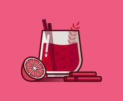 Illustration de vin chaud vecteur