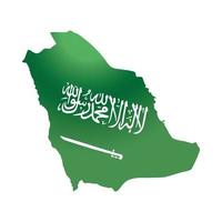 carte de la fête nationale de l'arabie saoudite pays symbole vert icône de style dégradé vecteur