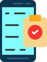 mobile vérifier liste vecteur icône conception