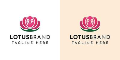 lettre un F et FA lotus logo ensemble, adapté pour tout affaires en relation à lotus fleurs avec un F ou FA initiales. vecteur