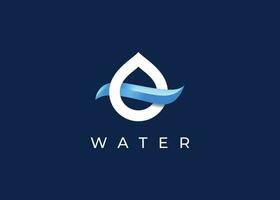 l'eau vague logo conception symbole l'eau laissez tomber et vague 3d logo modèle vecteur
