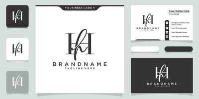 initiale lettre hh luxe logo conception vecteur avec affaires carte conception