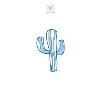 cactus icône symbole vecteur illustration isolé sur blanc Contexte