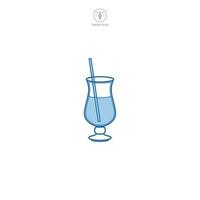 limonade verre icône symbole vecteur illustration isolé sur blanc Contexte