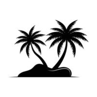 noix de coco arbre logo conception, plage plante vecteur, paume arbre été, illustration modèle vecteur