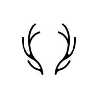 cerf klaxon logo, animal vecteur, minimaliste Facile conception, illustration symbole icône vecteur