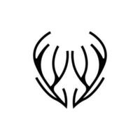 cerf klaxon logo, animal vecteur, minimaliste Facile conception, illustration symbole icône vecteur