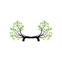 bonsaï arbre logo. Facile minimaliste silhouette conception, plante vecteur, icône illustration élément vecteur