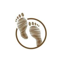 soins des pieds logo design santé illustration femme pédicure salon vecteur