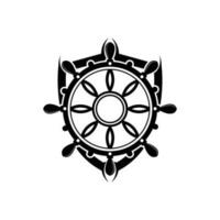navire pilotage roue logo, vecteur maritime nautique, rétro ancien modèle conception pour marque, boutique, entreprise