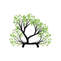 bonsaï arbre logo. Facile minimaliste silhouette conception, plante vecteur, icône illustration élément vecteur