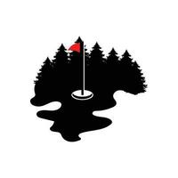 le golf logo conception, conception vecteur le golf Balle et le golf club tournoi, illustration modèle