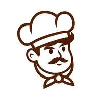 chef restaurant mascotte logo icône conception vecteur