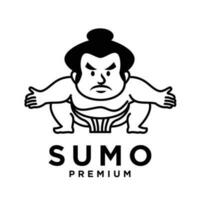 sumo mascotte logo icône conception illustration vecteur