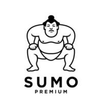 sumo mascotte logo icône conception illustration vecteur