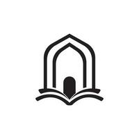 islamique livre icône logo symbole, illustration conception modèle. vecteur