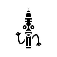 dessin stylo personnage glyphe icône vecteur illustration