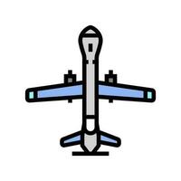 sans équipage aérien véhicule aéronautique ingénieur Couleur icône vecteur illustration