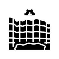 pétrole réservoir simulation pétrole ingénieur glyphe icône vecteur illustration
