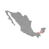 campeche Etat carte, administratif division de le pays de Mexique. vecteur illustration.