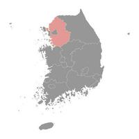 gyeonggi Province carte, Province de Sud Corée. vecteur illustration.