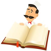 Livre de recettes de chef cuisinier vecteur