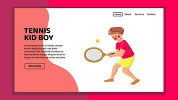 activité tennis enfant garçon vecteur