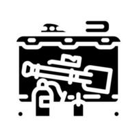 pétrole répandre réponse trousse pétrole ingénieur glyphe icône vecteur illustration