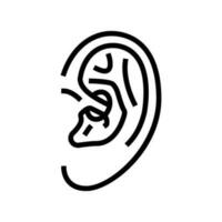 Daith perçant boucle d'oreille ligne icône vecteur illustration