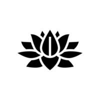 fleur art tatouage ancien glyphe icône vecteur illustration