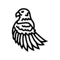 Aigle tatouage art ancien ligne icône vecteur illustration