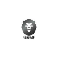 Lion tête logo conception pente Couleur vecteur