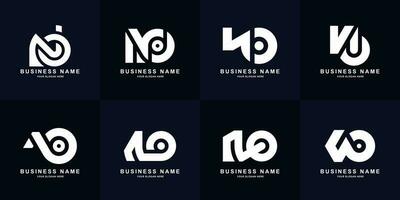 collection lettre non ou sur monogramme logo conception vecteur