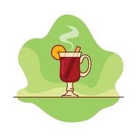 Illustration de vin chaud vecteur