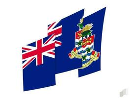 caïman îles drapeau dans un abstrait déchiré conception. moderne conception de le caïman îles drapeau. vecteur