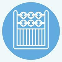 icône clôture. en relation à agriculture symbole. bleu yeux style. Facile conception modifiable. Facile illustration vecteur