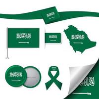 drapeau de l'arabie saoudite avec des éléments vecteur