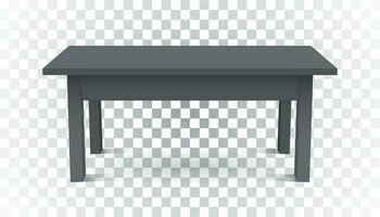 vecteur 3d table pour objet présentation. vide foncé Haut table sur isolé Contexte.