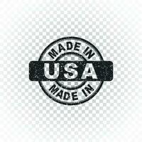 fabriqué dans Etats-Unis timbre. vecteur illustration sur isolé Contexte
