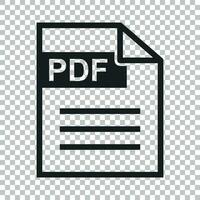 pdf Télécharger vecteur icône. Facile plat pictogramme pour entreprise, commercialisation, l'Internet concept. vecteur illustration sur isolé Contexte.