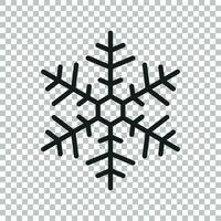 flocon de neige icône vecteur illustration dans plat style isolé sur isolé Contexte. hiver symbole pour la toile site conception, logo, application, ui.