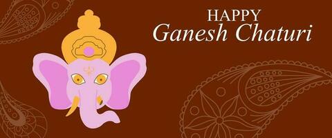 ganesh chaturthi pour salutation carte, affiche, bannière, Contexte pour ganesh chaturthi Festival de Inde vecteur