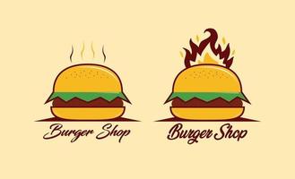 création de logo burger vecteur