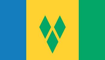 Saint Vincent et le grenadines drapeau icône dans plat style. nationale signe vecteur illustration. politique affaires concept.