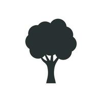 arbre signe icône dans plat style. branche forêt vecteur illustration sur blanc isolé Contexte. bois dur affaires concept.