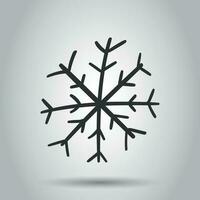 main tiré flocon de neige vecteur icône. neige flocon esquisser griffonnage illustration. dessiné à la main hiver Noël concept.