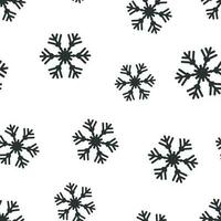 flocon de neige icône sans couture modèle Contexte. neige flocon hiver vecteur illustration. Noël chute de neige ornement symbole modèle.
