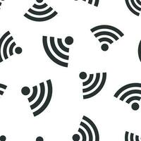 Wifi l'Internet signe icône sans couture modèle Contexte. Wifi sans fil La technologie vecteur illustration. réseau Wi Fi symbole modèle.