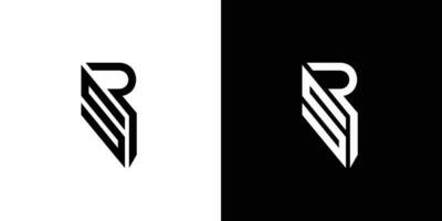 moderne et stong rs initiales abstrait logo conception vecteur