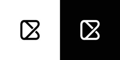 création de logo initiales lettre b moderne et unique vecteur